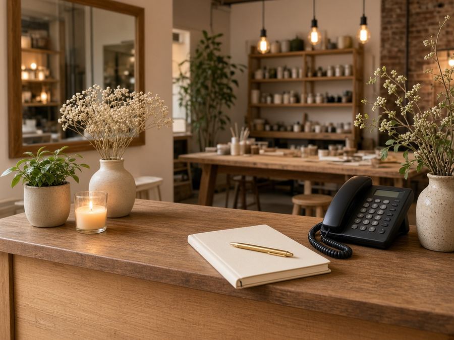Contact desk at Candles Candldownc in Kowloon